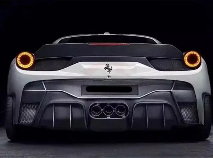 For Ferrari 458 2011 2012 2013 2014 FRP/Real Carbon Fiber Car Rear Wing Trunk Lip Spoiler - Auto Part Pro Switzerland