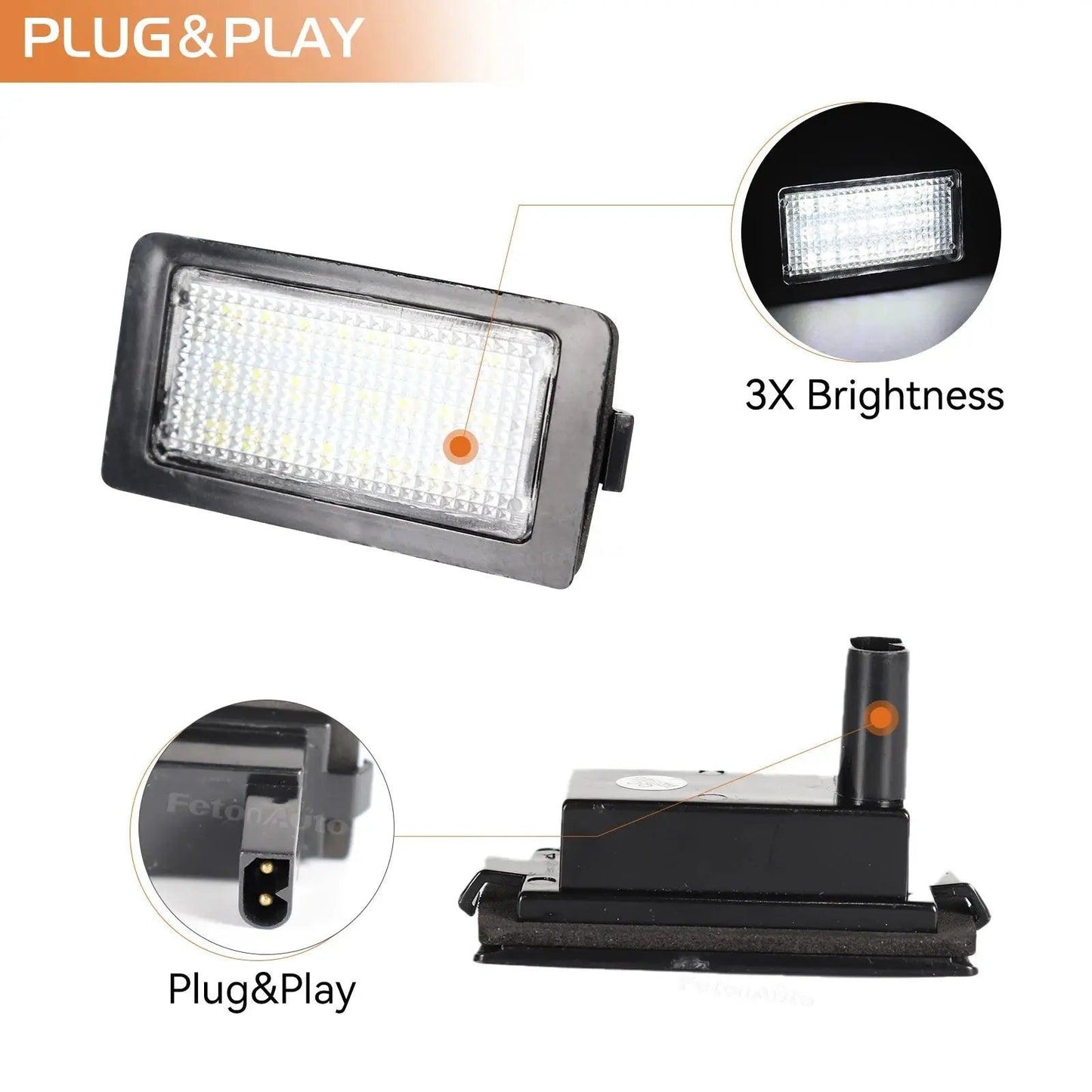 LED No Error License Plate Light White Tag Plate Lamp For BMW E38 7 Series 728i 730i 730d 740i 740d 740iL 750i 750iL 1995-2001 - Auto Part Pro Switzerland
