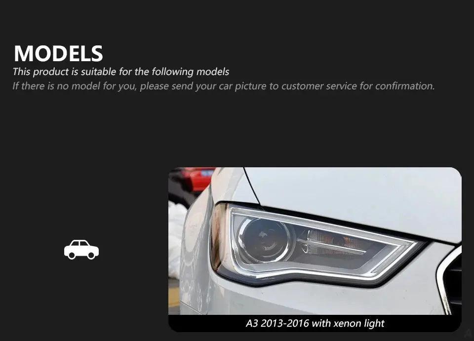 AKD Car Styling Head Lamp for Audi A3 Headlights 2014-2016 A3 8V LED Headlight Projector Lens DRL Head Lamp Auto Accessories - Auto Part Pro Switzerland