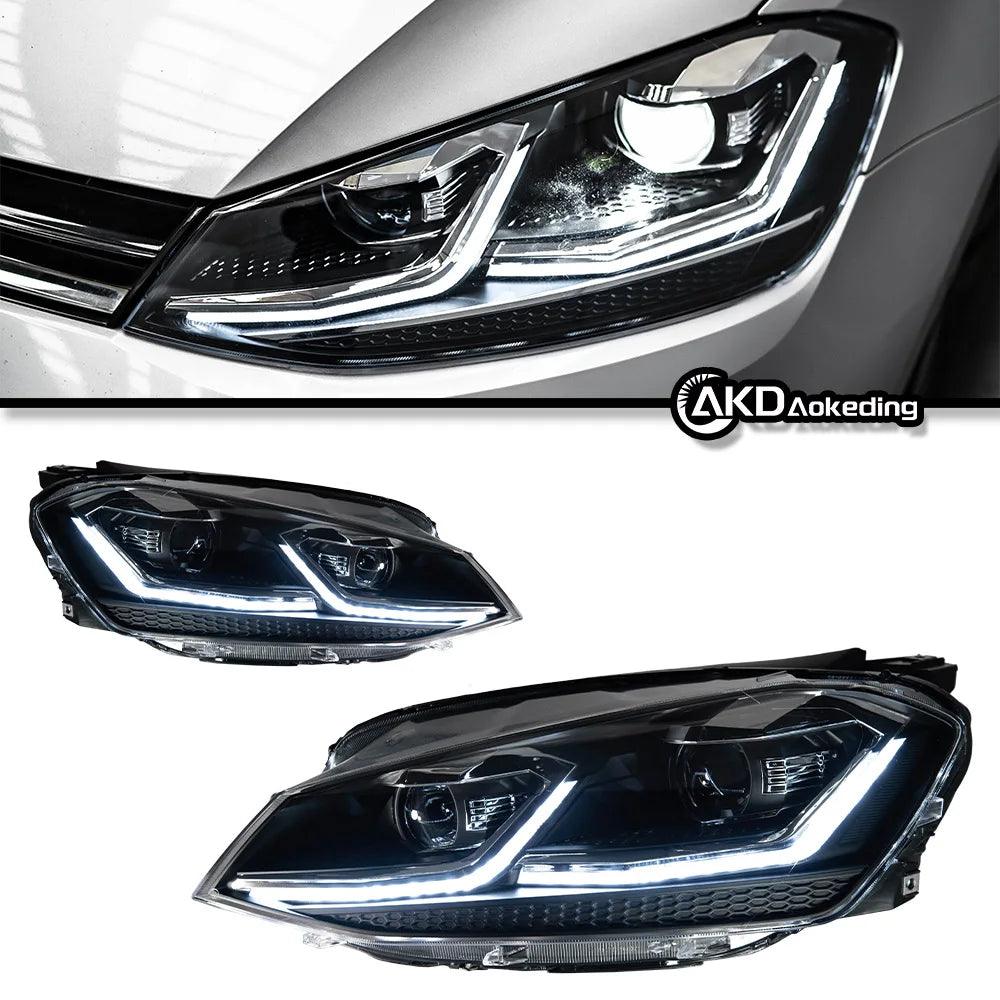 AKD Car Styling for VW Golf 7 MK7 LED Headlight 2013-2016 Golf7 DRL Dynamic Signal Head Lamp Projector Automotive - Auto Part Pro Switzerland