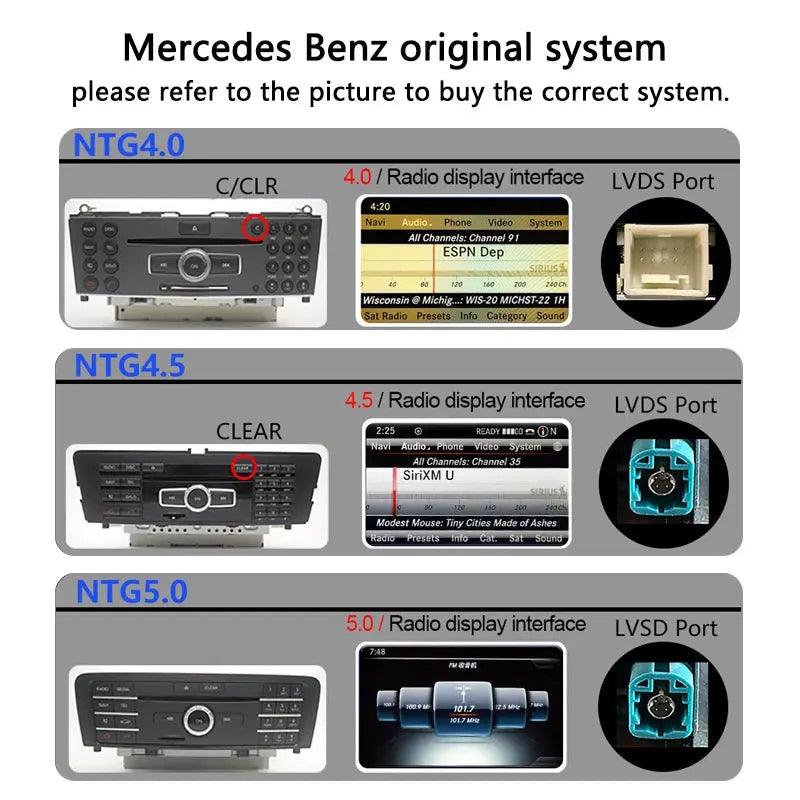 2024 New Car Multimedia Wireless Android AUTO CarPlay 10.25 12.3inch Screen For Mercedes Benz C Class W205 S205 Video Players - Auto Part Pro Switzerland