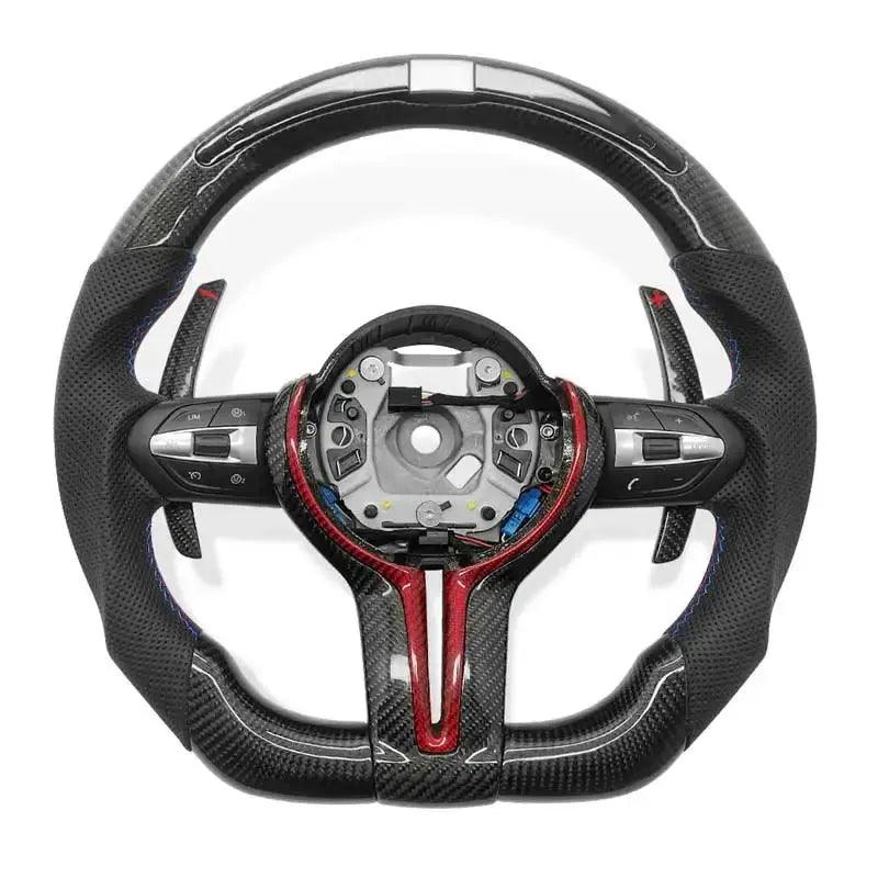 Carbon Fiber LED Car Steering Wheel For BMW M3 M5 M6 F01 F02 F06 F07 F10 F11 F12 F13 F30 F32 F80 F91 E90 E91 E92 Car Accessories - Auto Part Pro Switzerland