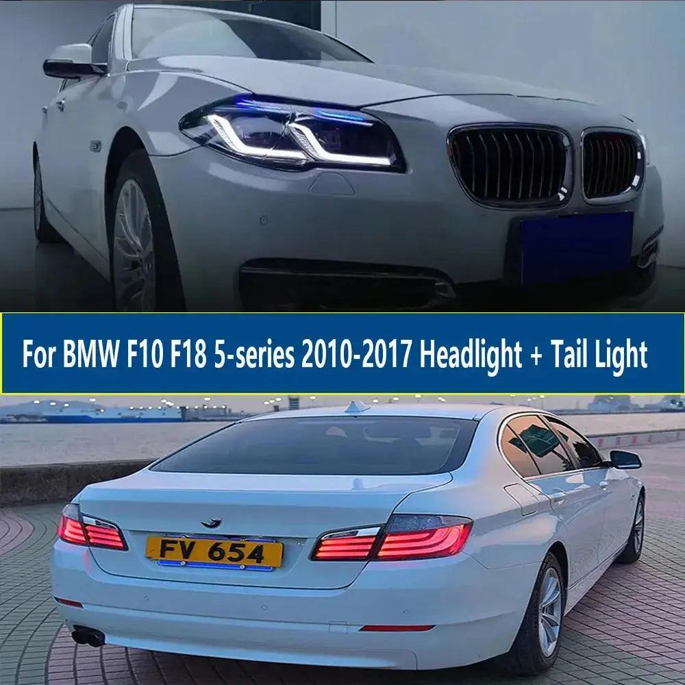 Car LED Headlight+Tail Light Assemblies For BMW F10 F18 2010-2017 Auto Fog DRL Brake Turn Signal Lamp Plug and Play - Auto Part Pro Switzerland