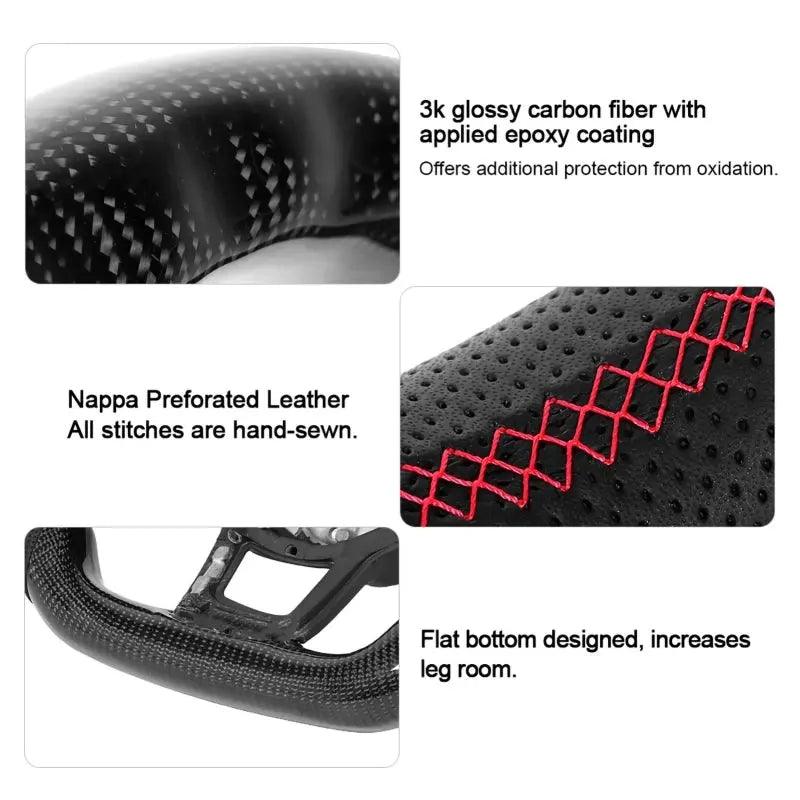 Carbon Fiber Steering Wheel For Volkswagen GTI Golf MK7 MK7.5 R 2015 2016 2017 Customized Steering Wheel Car Accessories - Auto Part Pro Switzerland