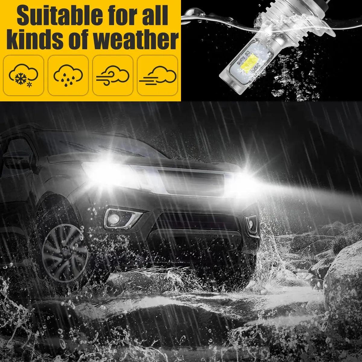2pcs H7 LED Headlight Bulbs 360 Degree Beam Angle Car LED Fog Light Bulb 6000K Super Bright Car Headlight Bulbs Lampada DC12-24V - Auto Part Pro Switzerland