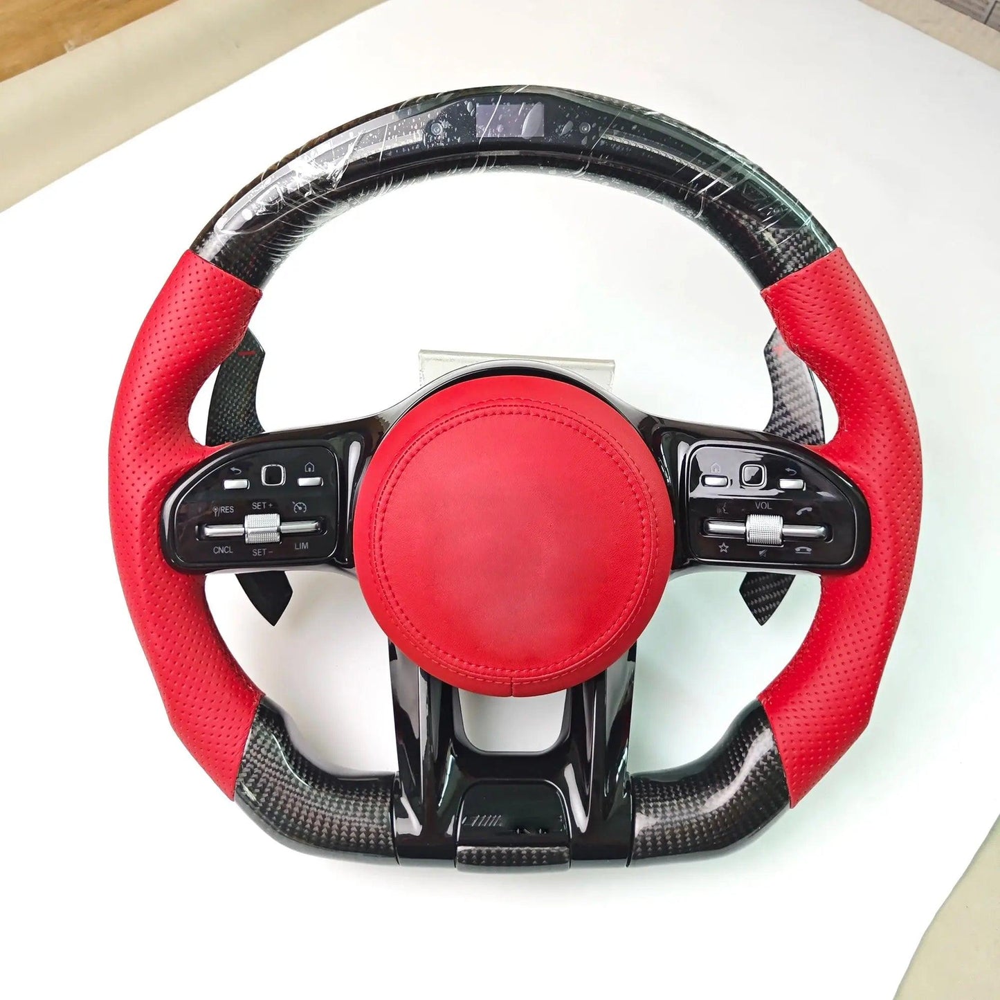 LED Steering Wheel Carbon Fiber Fit For Benz Mercedes AMG C63 E63 A C E CL GL W205 W204 W213 W212 2012-2021 Customized - Auto Part Pro Switzerland