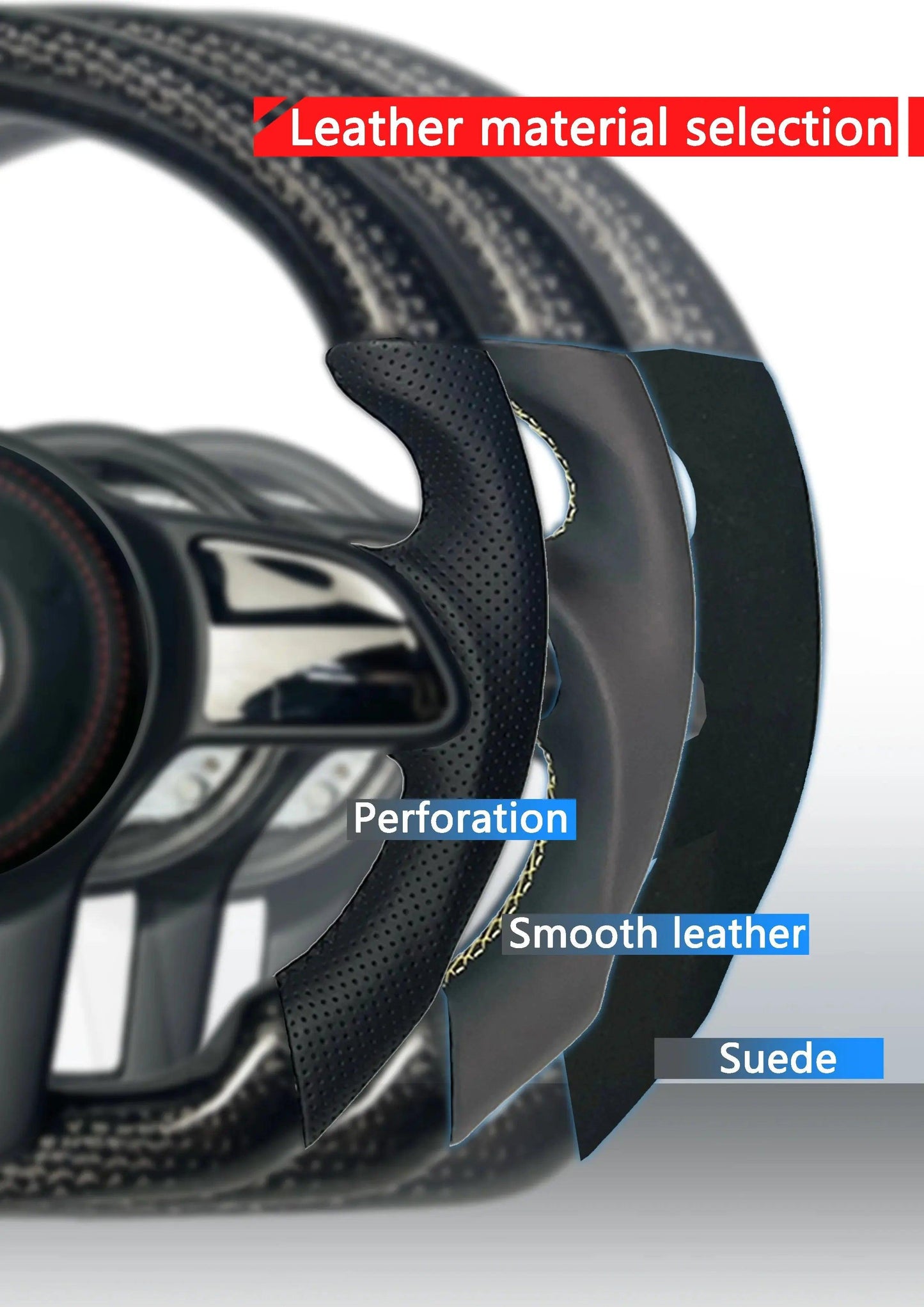 Customized leather carbon fiber steering wheel suitable for Porsche Macan Panamera Cayenne Cayman Boxster 991 992 970 971 918 - Auto Part Pro Switzerland