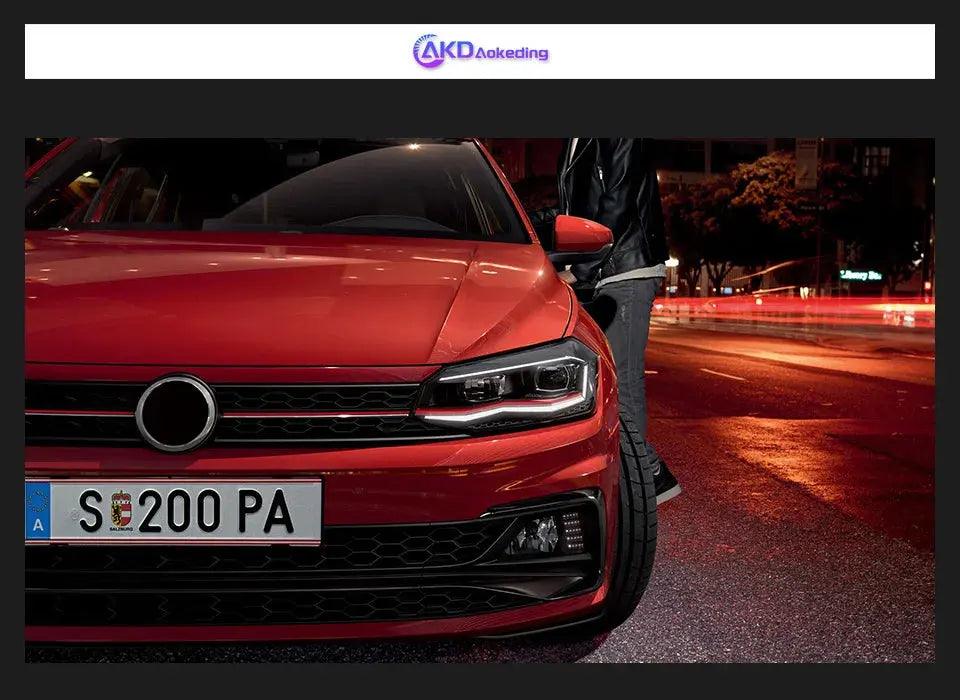 AKD Car Styling Head Lamp for VW Polo LED Headlight Angel eye Lens 2019-2022 Polo Headlights Signal DRL Automotive Accessories - Auto Part Pro Switzerland