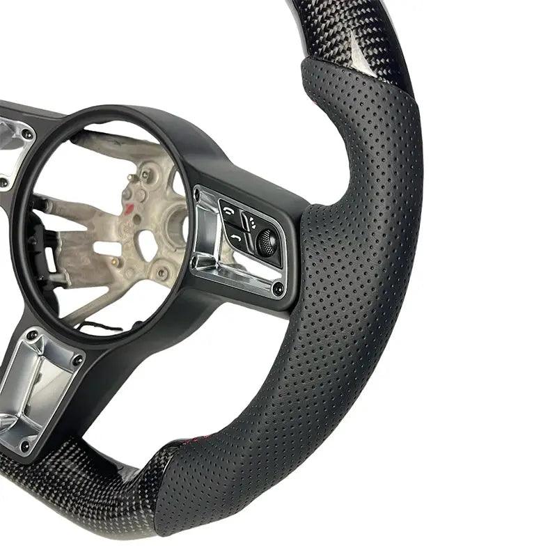 Customized leather carbon fiber steering wheel suitable for Porsche Macan Panamera Cayenne Cayman Boxster 991 992 970 971 918 - Auto Part Pro Switzerland