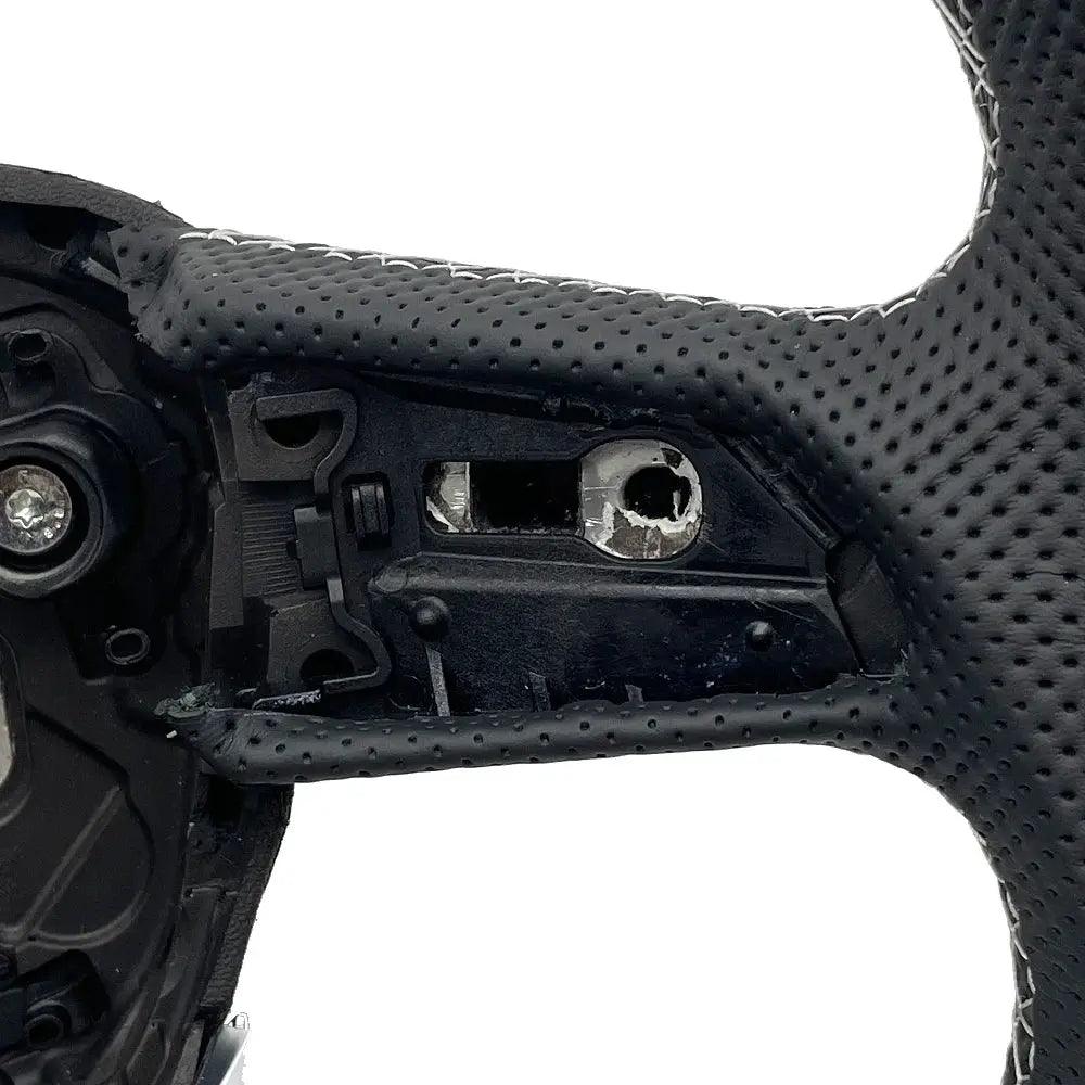 Perforated leather steering wheel for Audi Q5 FY Q7 4M Q8 S RS LOGO multifunctional steering wheel - Auto Part Pro Switzerland
