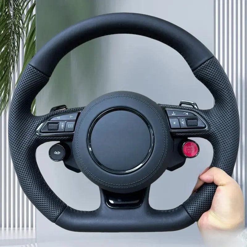 Customized Carbon Fiber Leather Steering Wheel Assembly For Audi RS A3 A4L A5 A6L Q5 Q7 A7 Q2 Q3 S4 S5 S7 8V B8 C7 - Auto Part Pro Switzerland