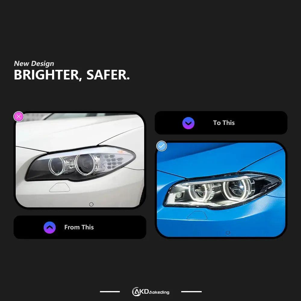 AKD Car Styling Head Lamp for BMW F10 Headlights 2010-2017 520i 525i 530i F18 LED Headlight DRL Projector Lens Auto Accessories - Auto Part Pro Switzerland