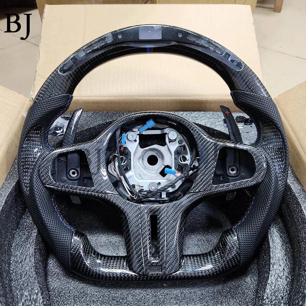 LED Steering Wheel Fit For BMW M1 M2 M3 M4 M5 G Series F40 F44 G20 G21 G28 G22 G29 G80 Carbon Fiber Customized Sport Wheel - Auto Part Pro Switzerland