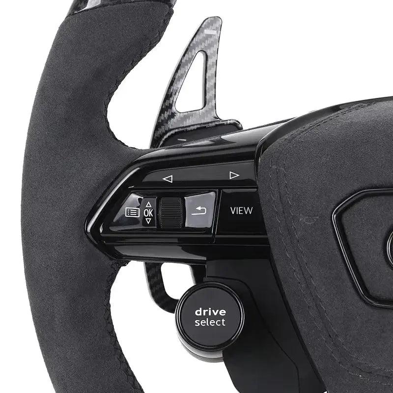 Car Start Button S-Line Half Alcantara Carbon Fiber Paddle LED Steering Wheel for TT R8 A4 A5 B8 B9 S4 RS6 A6 C7 RS Q5 Q6 - Auto Part Pro Switzerland