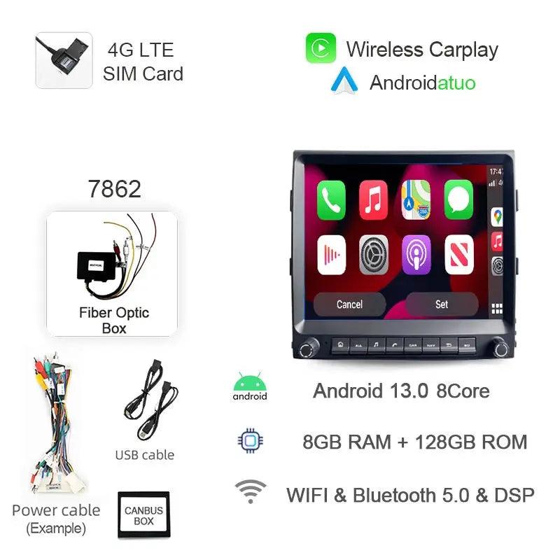 8.4" Android 13 Car Radio for Porsche Cayenne 2010 2011-2017 Navigation Stereo 8+256G Bluetooth Wifi RDS GPS Multimedia Player - Auto Part Pro Switzerland