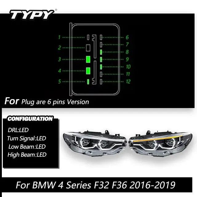 Car Headlights For BMW 4 Series M4 F32 Headlights F80 2013-2019 Upgraded LED Headlamps Dynamic Turn Signal Lamp DRL Car Assembly - Auto Part Pro Switzerland