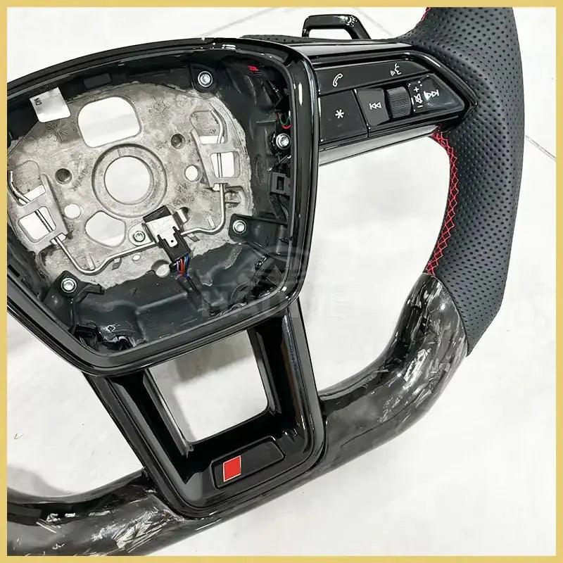 Forged Carbon Steering Wheel For Audi A6 C8 , Without Heating Function, Equiped With Buttons And Shift Paddles Car Accessories - Auto Part Pro Switzerland