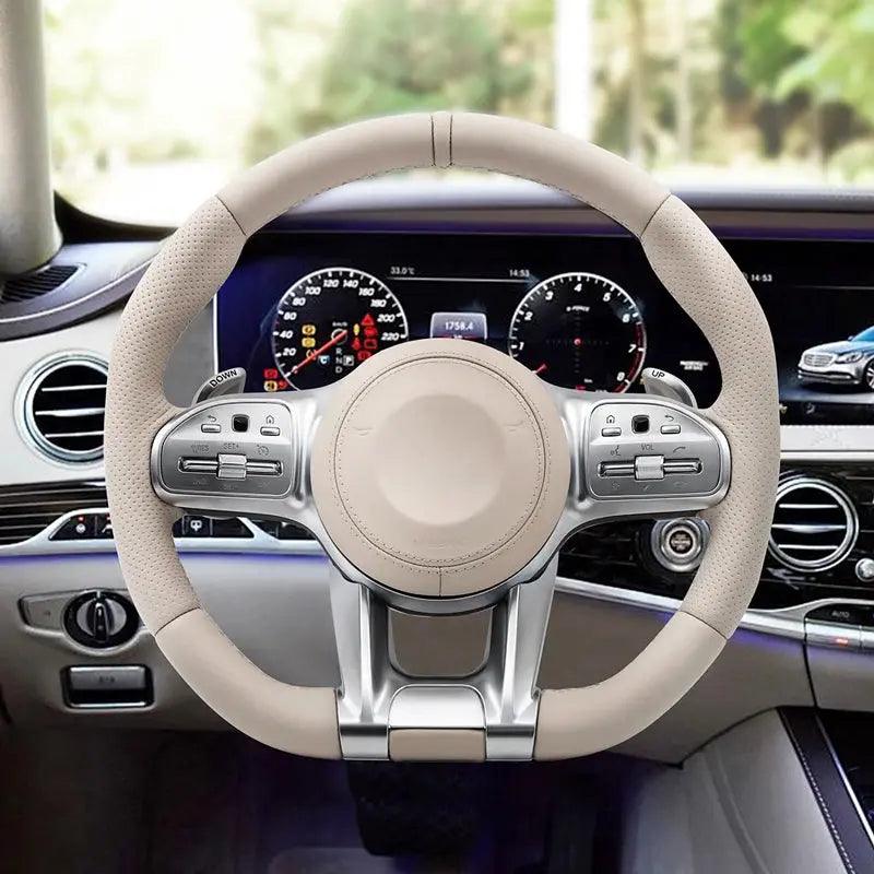 Beige Car Steering wheel for Mercedes Benz W205 W204 W213 G55 G500 W212 W222 W221 W463 C63 S63 CLS63 E63 GLC GLE GLS 220d c220d - Auto Part Pro Switzerland