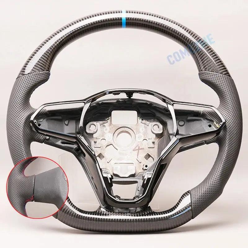 For Volkswagen VW Golf 8 GTI R Line MK8 Carbon Fiber Steering Wheel Customized Without heating function - Auto Part Pro Switzerland