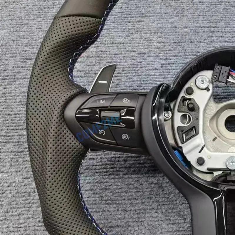 COME2ME Steering Wheel Suitable For Bmw F30 F10 F31 F20 E90 Is Made Of leather Material And Sports Steering Car Accessories //M Logo - Auto Part Pro Switzerland