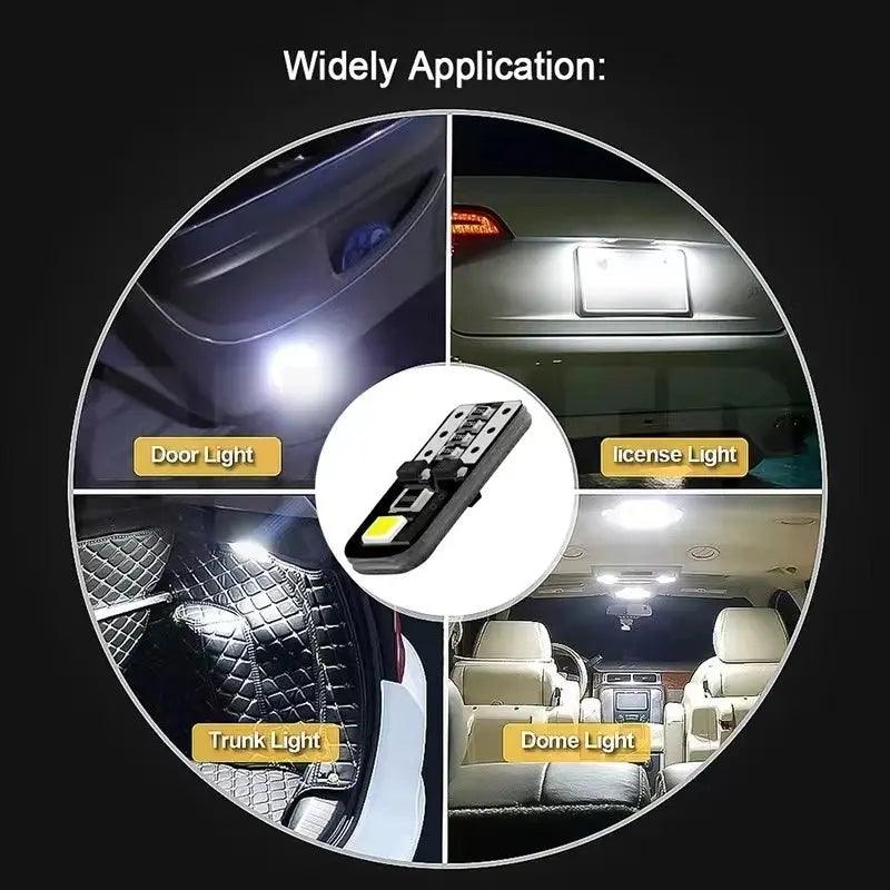 2/10Pcs W5W T10 LED Canbus No Error Bulb Car Interior Light 194 LED Signal Lamp For Mercedes-Bens Bmw Audi Ford 6000K 12V White - Auto Part Pro Switzerland