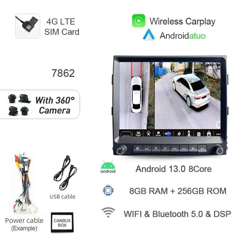 8.4" Android 13 Car Radio for Porsche Cayenne 2010 2011-2017 Navigation Stereo 8+256G Bluetooth Wifi RDS GPS Multimedia Player - Auto Part Pro Switzerland