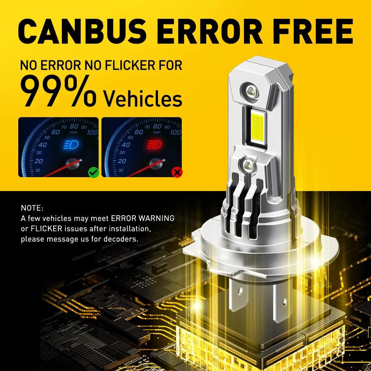 AUXITO 20000LM H7 LED Head Lamp H7 LED Headlight Bulb Canbus Error Free for VW mk4 Polo Passat b6 b7 Golf 5 6 7 Honda crv civic - Auto Part Pro Switzerland