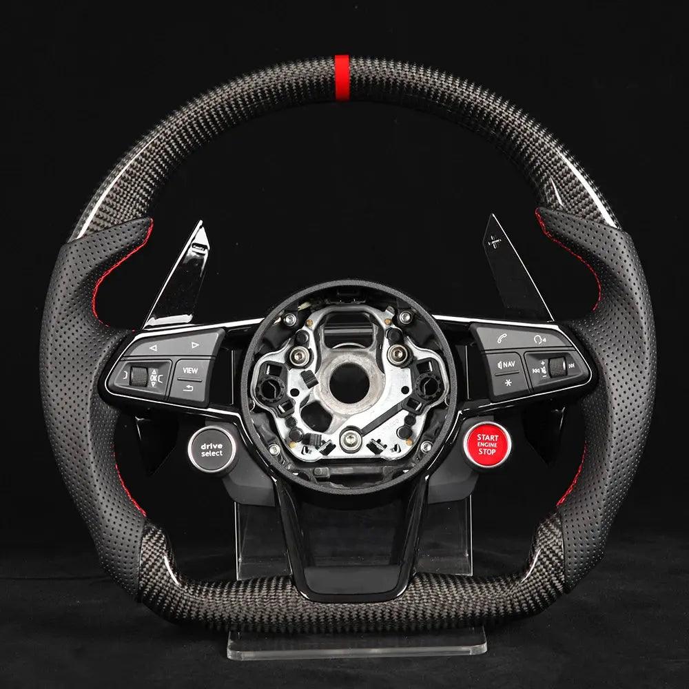Led Carbon Fiber Steering Wheel Customized For Audi R8 TTS TT 2016-2021 Models LED Shift Sport Steering Wheel - Auto Part Pro Switzerland