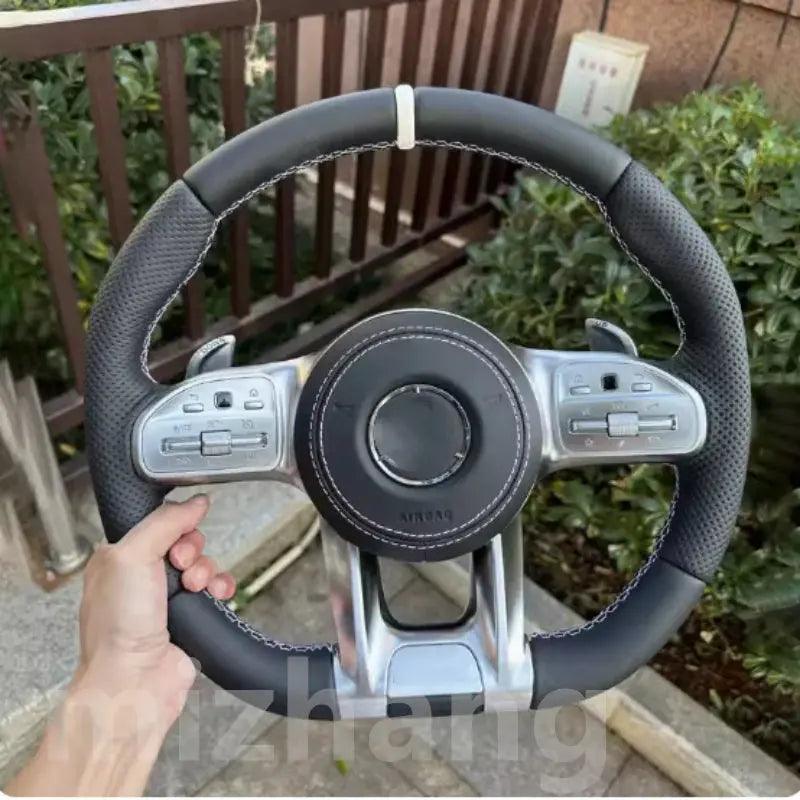 For Mercedes Benz c190 W117 W166 W177 S500 W205 W213 W216 W217 W218 W222 W253 W257 W463 GLE G63 C63AMG leather steering wheel - Auto Part Pro Switzerland