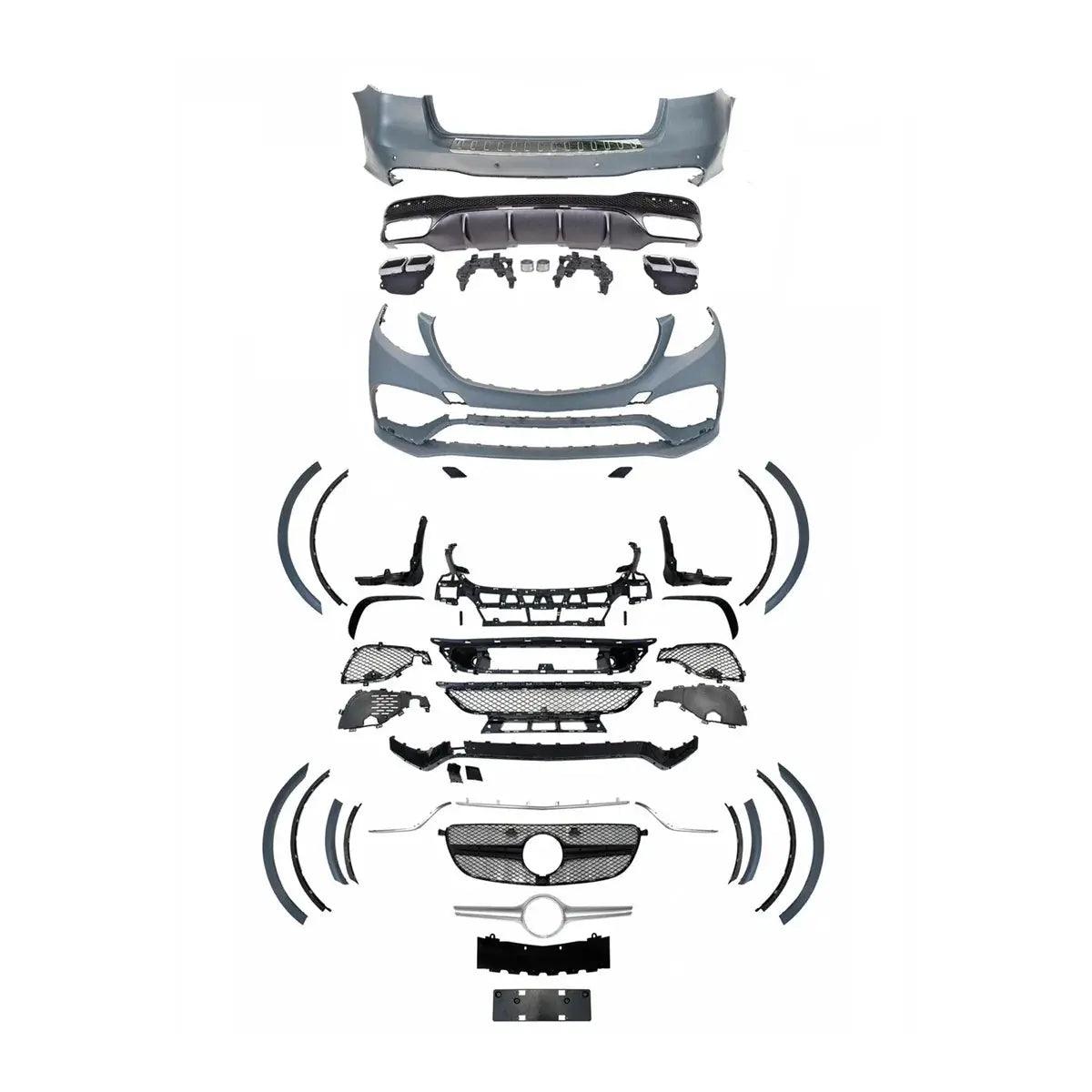 Car Body Kit For Mercedes Benz W166 Upgrade To GLE63 Amg Model With Front Bumper Grille Hood Rear Bumper For BENZ W166 2015-2019 - Auto Part Pro Switzerland