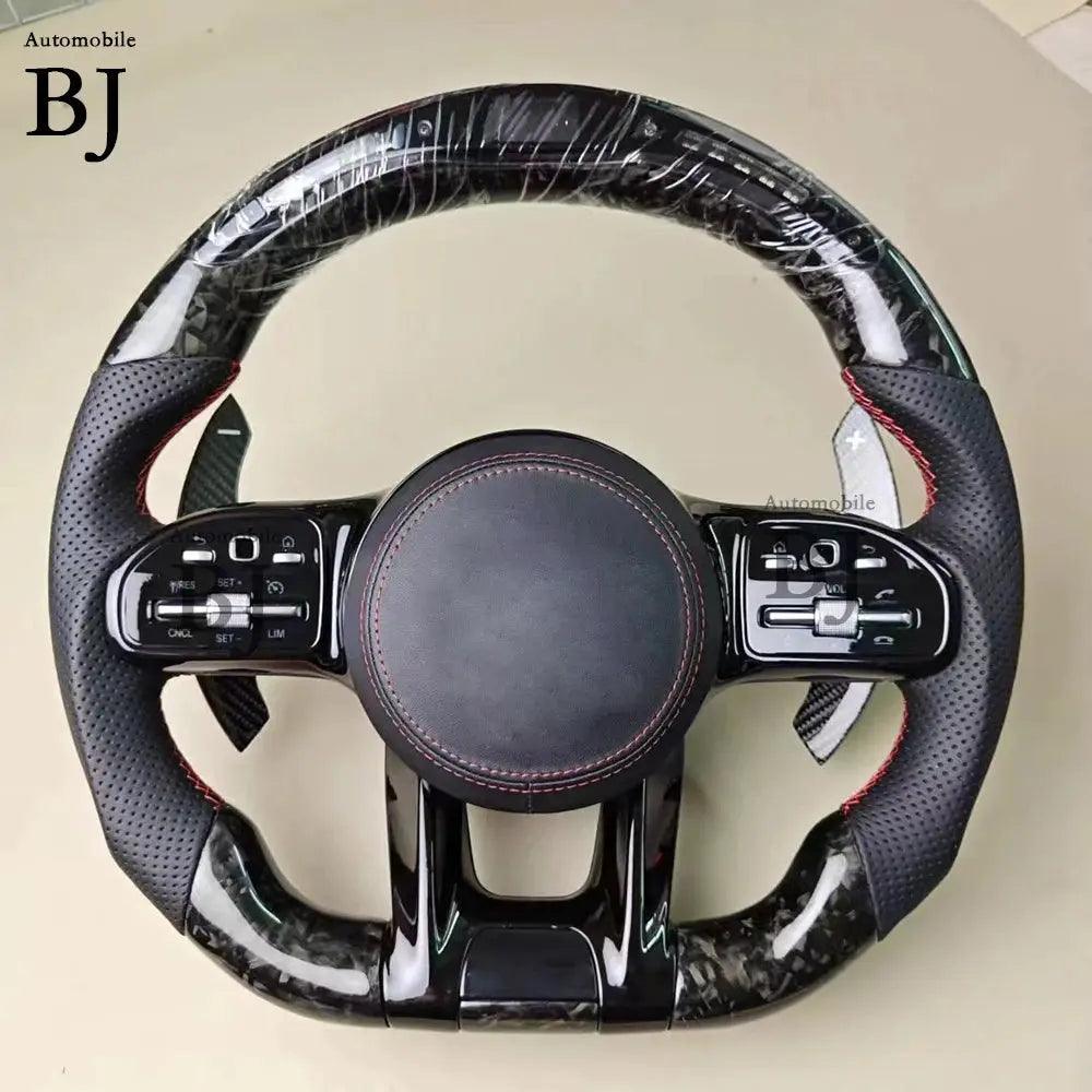 LED Steering Wheel Carbon Fiber Fit For Benz Mercedes AMG C63 E63 A C E CL GL W205 W204 W213 W212 2012-2021 Customized - Auto Part Pro Switzerland