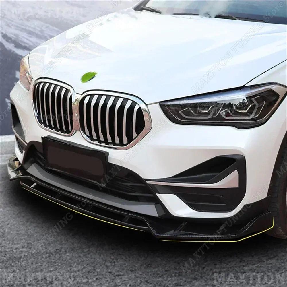New For BMW X1 F48 2015-2022 4PCS ABS Car Front Bumper Spoiler Splitter Lip Diffuser Chin Bumper Body Kits Gloss Black Tuning - Auto Part Pro Switzerland