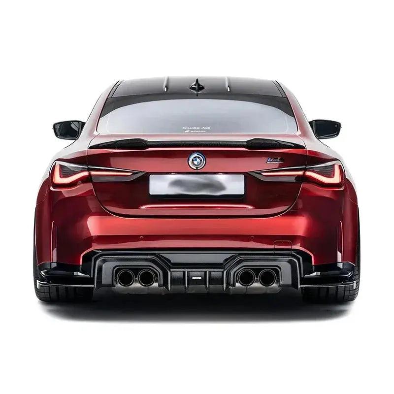 For BMW 4 Series G22 G24 High Quality ABS M4 Style Car Rear Wing Spoiler Glossy Black Carbon Fiber Look Body Kit - Auto Part Pro Switzerland