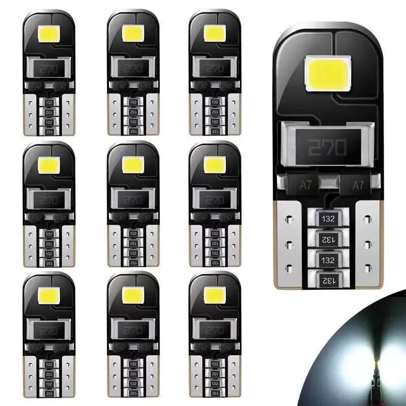 2/10Pcs W5W T10 LED Canbus No Error Bulb Car Interior Light 194 LED Signal Lamp For Mercedes-Bens Bmw Audi Ford 6000K 12V White - Auto Part Pro Switzerland