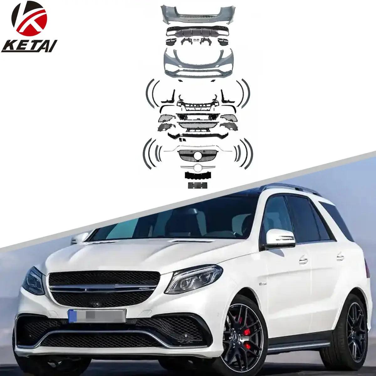 Car Body Kit For Mercedes Benz W166 Upgrade To GLE63 Amg Model With Front Bumper Grille Hood Rear Bumper For BENZ W166 2015-2019 - Auto Part Pro Switzerland