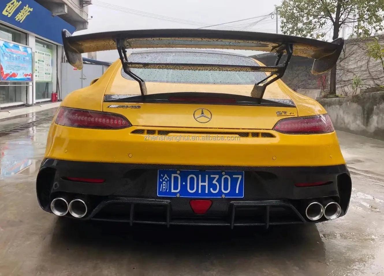 Carbon Fiber Body Kit Black Series Style for Mercedes Benz AMG GT GTC GTS Half Carbon Front Bumper Lip Fender Diffuser - Auto Part Pro Switzerland