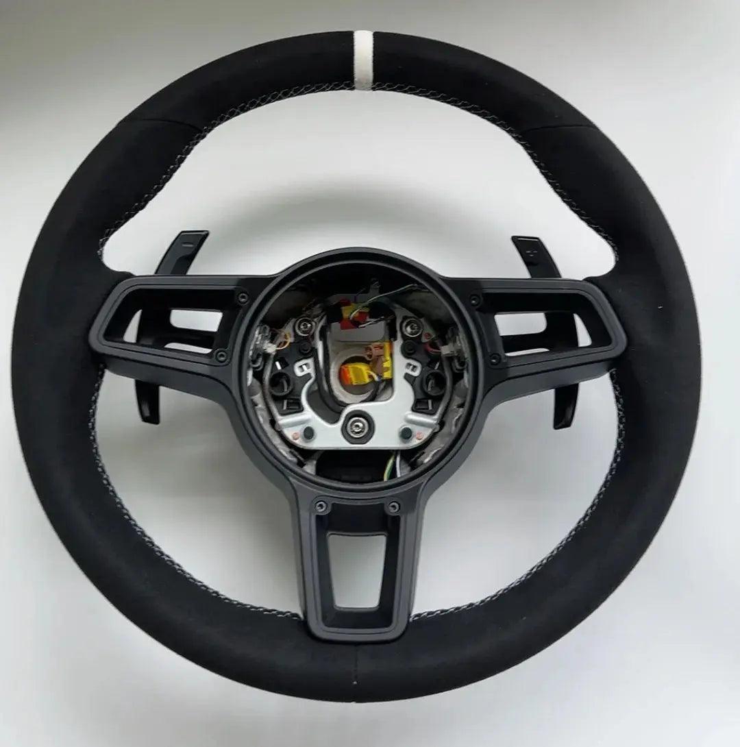 MT AUto Car Parts Full Leather Steering Wheel for Porsche Cayenne Boxster Panamera Cayman 911 991 970 997 718 Steering Wheel - Auto Part Pro Switzerland