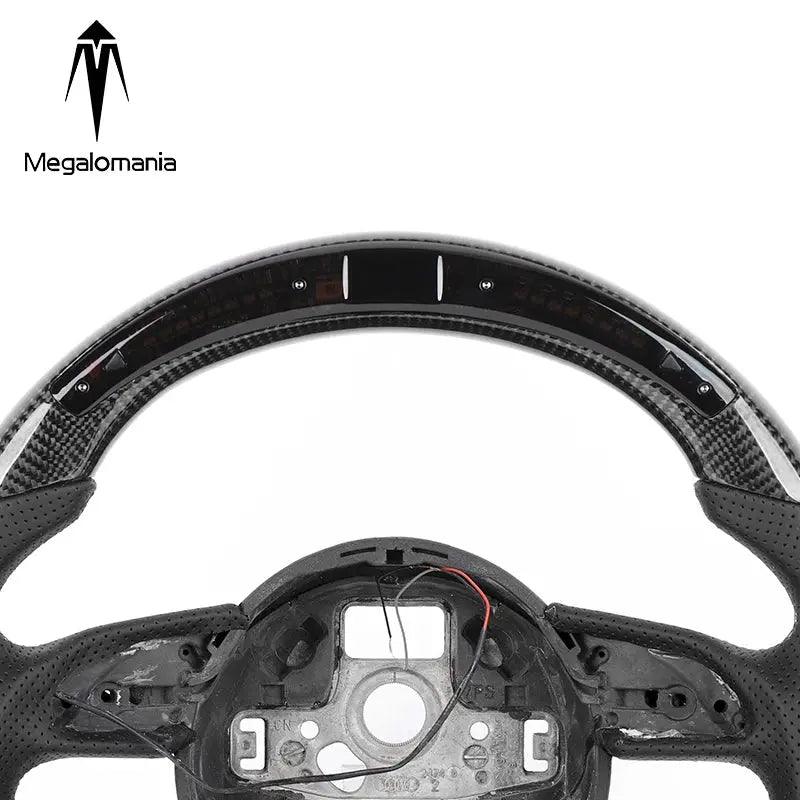 Modified fit for audis B8.5 S4 S5 RS5 RS6 Q5 Q7 carbon fiber perforated leather steering wheel - Auto Part Pro Switzerland