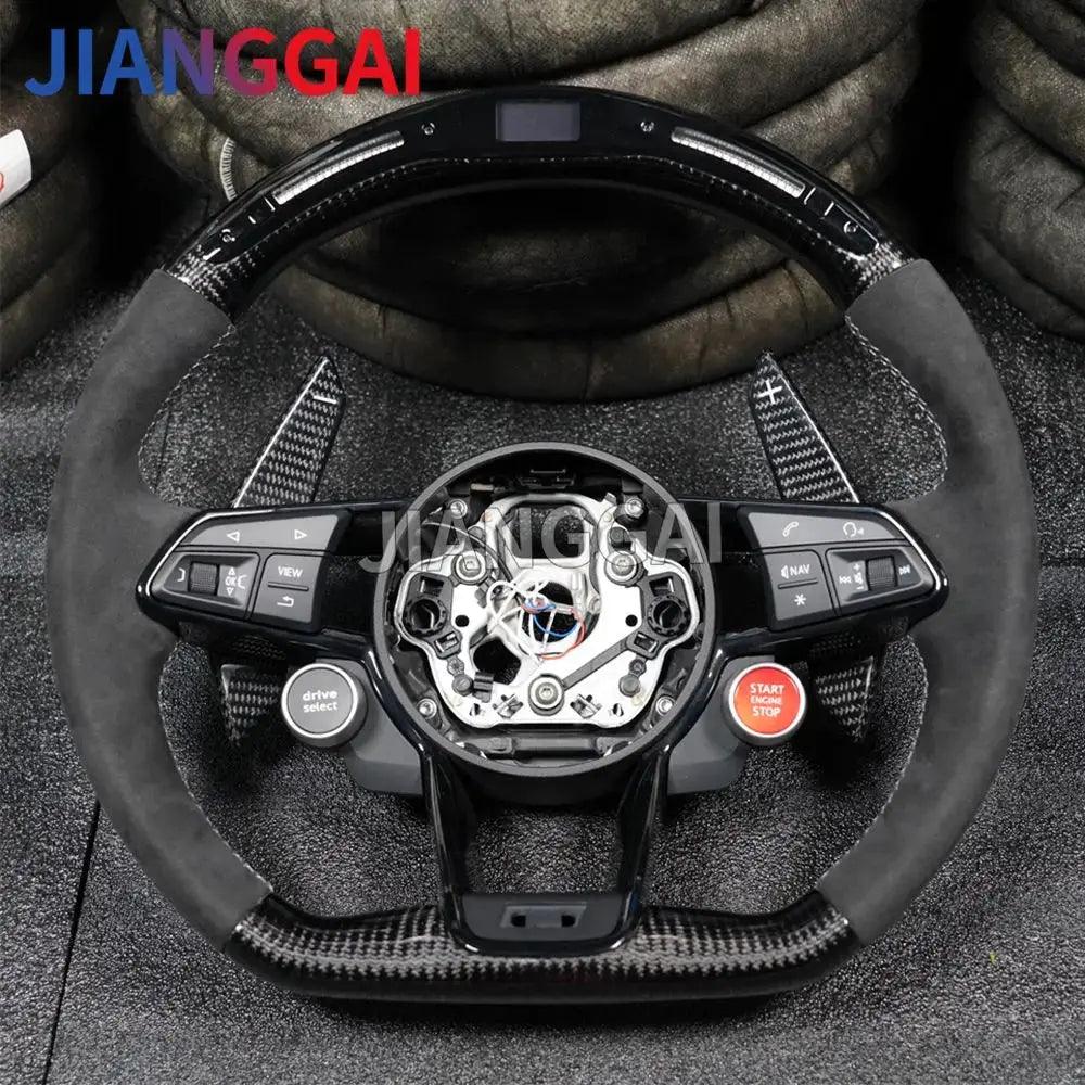 Led Carbon Fiber Steering Wheel Customized For Audi R8 TTS TT 2016-2021 Models LED Shift Sport Steering Wheel - Auto Part Pro Switzerland