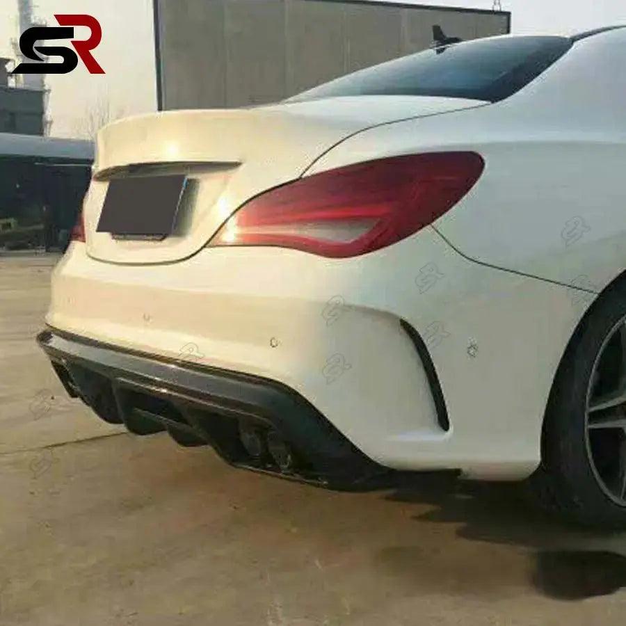 For Mercedes Benz CLA Class W117 260 CLA45 P Style Carbon Fiber Rear Lip Diffuser Back Bumper Spoiler Small upgrade bodykits - Auto Part Pro Switzerland