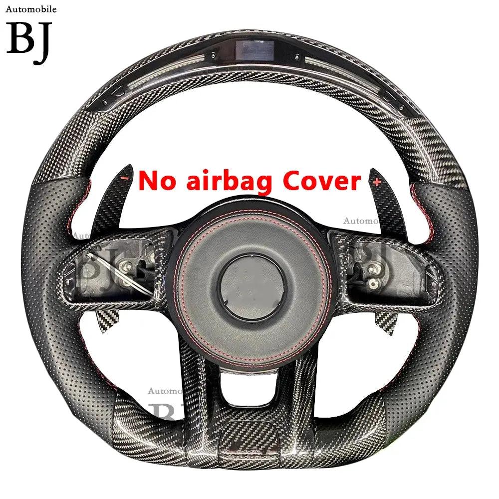 LED Steering Wheel Carbon Fiber Fit For Benz Mercedes AMG C63 E63 A C E CL GL W205 W204 W213 W212 2012-2021 Customized - Auto Part Pro Switzerland
