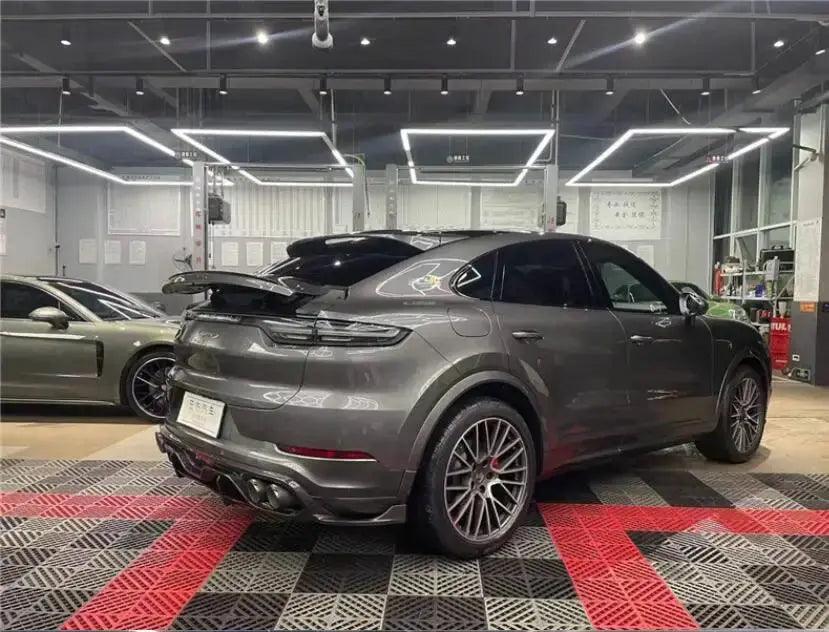 Real Carbon Fiber Body Kit For Porsche Cayenne Coupe 2018-2023 Front Bumper Lip Rear Trunk Diffuser Side Skirt Spoiler - Auto Part Pro Switzerland