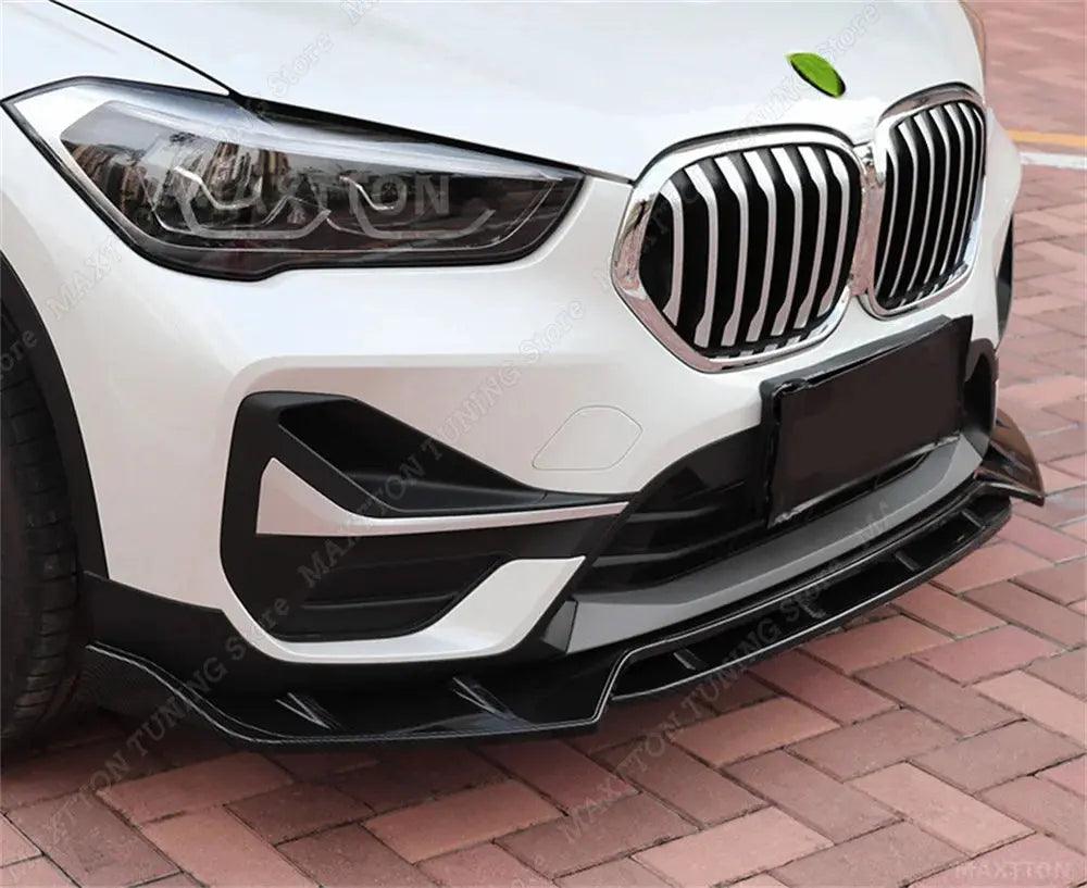New For BMW X1 F48 2015-2022 4PCS ABS Car Front Bumper Spoiler Splitter Lip Diffuser Chin Bumper Body Kits Gloss Black Tuning - Auto Part Pro Switzerland