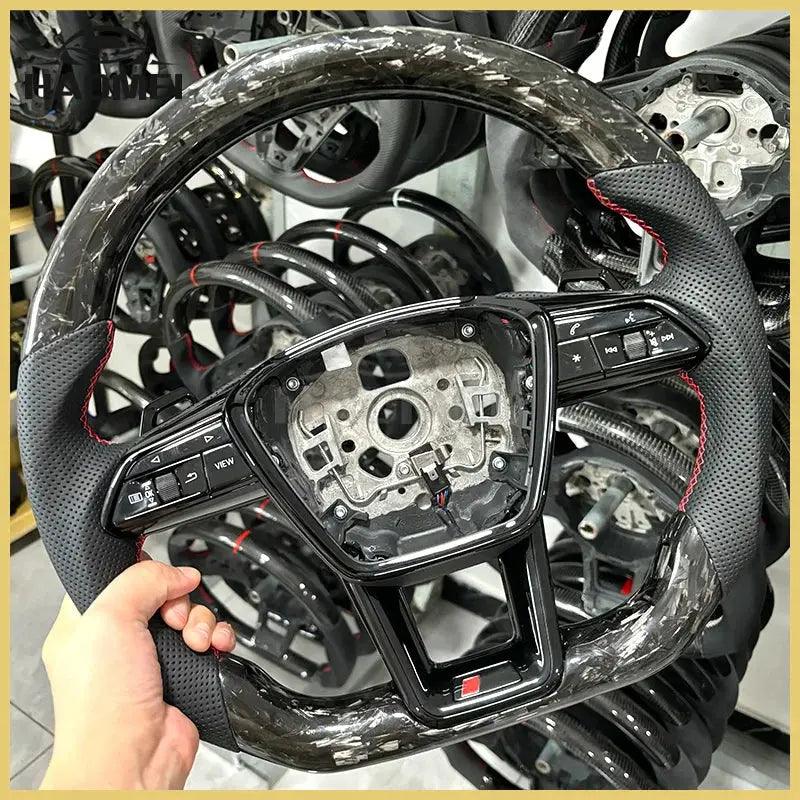 Forged Carbon Steering Wheel For Audi A6 C8 , Without Heating Function, Equiped With Buttons And Shift Paddles Car Accessories - Auto Part Pro Switzerland