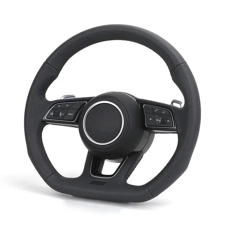 Car Start Button S-Line Half Alcantara Carbon Fiber Paddle LED Steering Wheel for TT R8 A4 A5 B8 B9 S4 RS6 A6 C7 RS Q5 Q6 - Auto Part Pro Switzerland