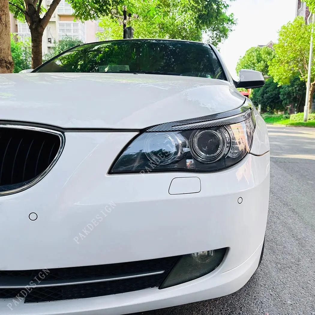 Front Headlight Eyelids Eyebrows Lids Spoiler Bodykit for BMW 5 Series E60 520i 520d 530i 530d 535i M5 2003-2010 ABS - Auto Part Pro Switzerland