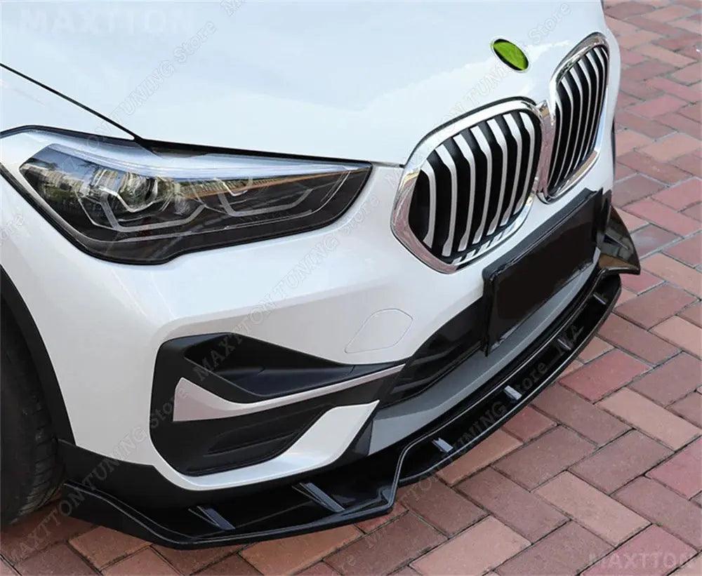 New For BMW X1 F48 2015-2022 4PCS ABS Car Front Bumper Spoiler Splitter Lip Diffuser Chin Bumper Body Kits Gloss Black Tuning - Auto Part Pro Switzerland