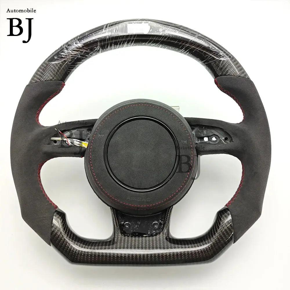 LED Steering Wheel Fit For Audi RS3 RS4 RS5 RS6 RS7 S3 S4 S5 A3 A4 A5 Carbon Fiber Racing Steering Wheel - Auto Part Pro Switzerland