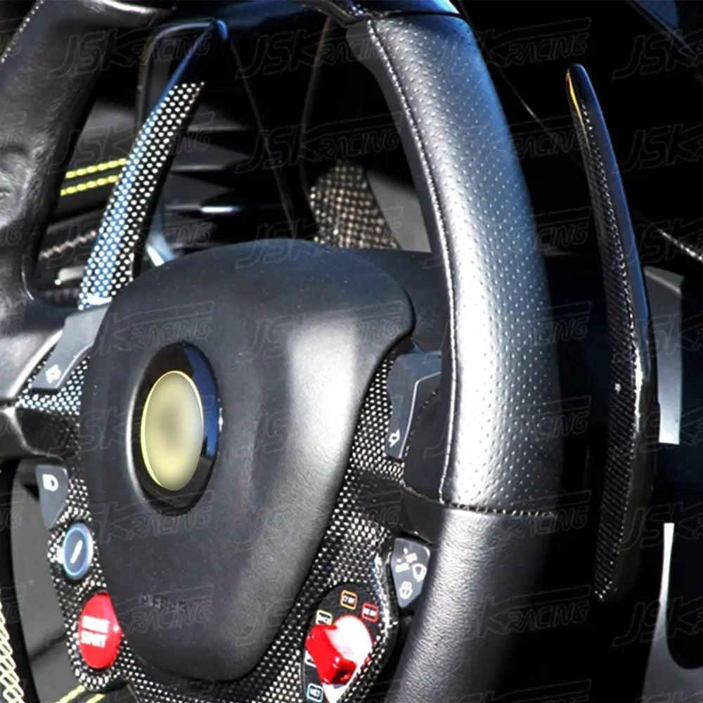 JSKRACING Dry Carbon Fiber Shift Paddles For Ferrari 458 Italia And Spider And Speciale 2011-2016 - Auto Part Pro Switzerland