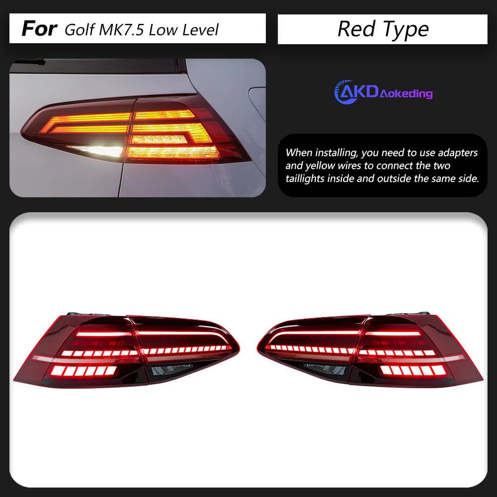 AKD Car Styling Tail Lamp for VW Golf 7 LED Tail Light 2013-2019 Golf 7.5 MK7 Rear Stop DRL Animation Brake Auto Accessories - Auto Part Pro Switzerland